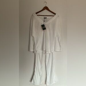 White Ultra Soft Fleece Pajama Set